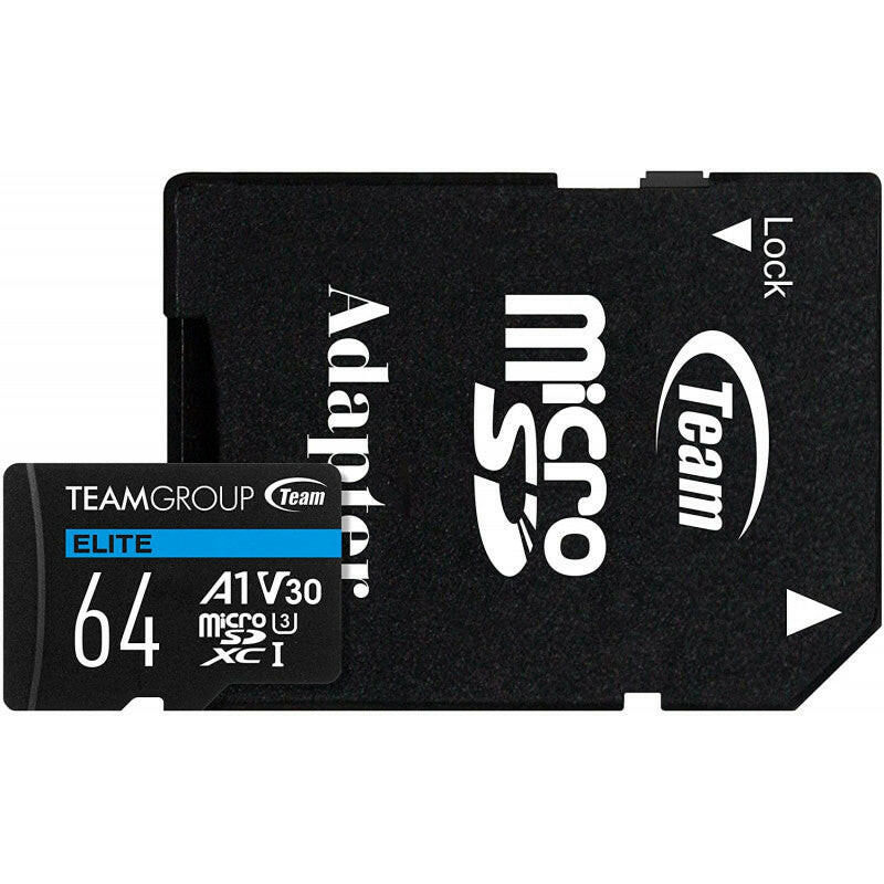 Carte mémoire TeamGroup Elite Micro SDXC UHS-I A1 V30 / 64 Go