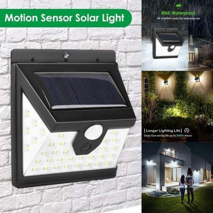 Lampe Solaire À 40 Led Avec Capteur De Mouvement - 3 Modes - Étanche - 60 w