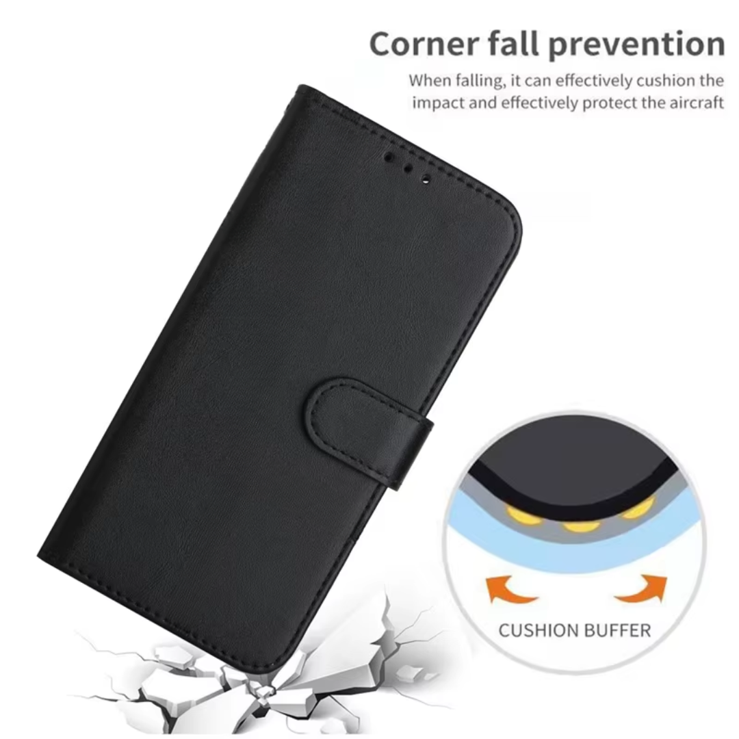 Flip cover cuir pour Oppo A78 - Noir