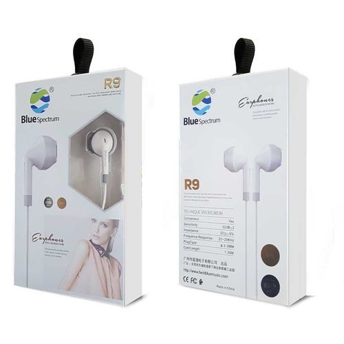 Blue Spectrum Écouteur avec Micro 4D, casque basse intra-auriculaire, écouteur de Haut qualité