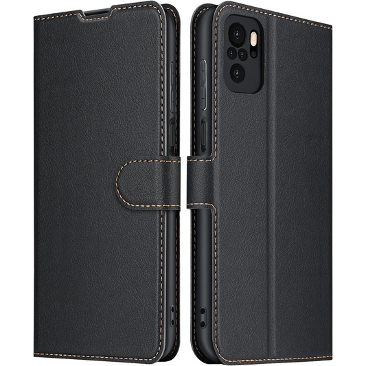 Flip cover cuir pour Xiaomi Redmi Note 10S- Noir