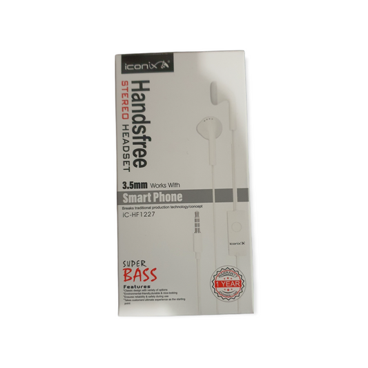 Ecouteurs IC-HF1227 Blanc ICONIX